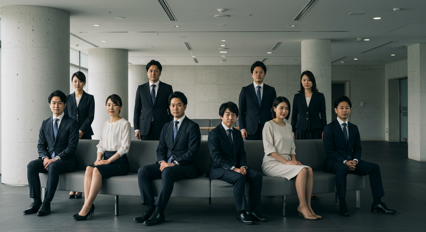 ビジネスマンの集合写真